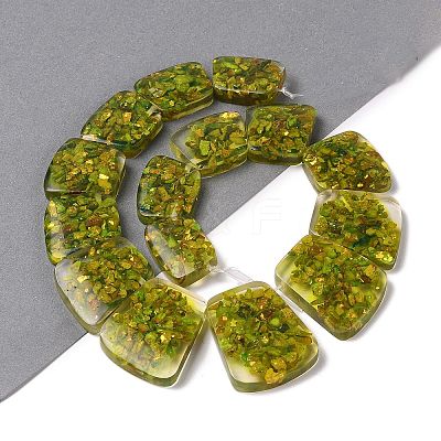 Dyed Natural Imperial Jasper with Resin Beads Strands G-Q017--E05-01B-1
