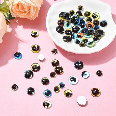 60Pcs 3 Styles Craft Glass Doll Eyes DOLL-YW0001-01-1
