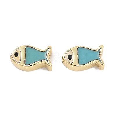 Rack Plating Brass Beads KK-Q028-23G-1