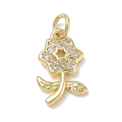 Brass with Rhinestone Pendants KK-CBAD872-01G-06-1