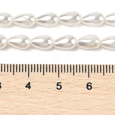 Electroplate Shell Pearl Beads Strands BSHE-G010-4x7mm-01-1