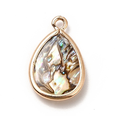 Brass Enamel Pendants KK-K252-10G-07-1
