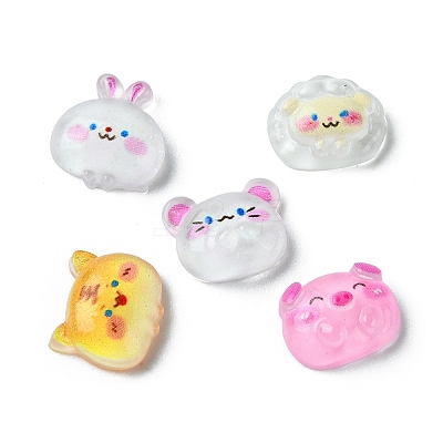 Translucent Resin Cabochons RESI-E039-02-1