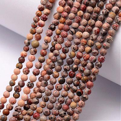 Natural Leopard Skin Jasper Beads Strands G-K146-68-3mm-1