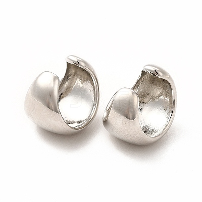 Rack Plating Brass Cuff Earrings for Women EJEW-H091-17P-1