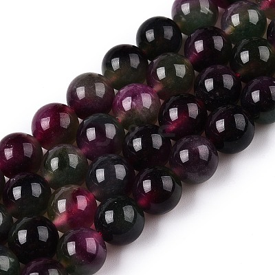 Dyed Natural White Jade Beads Strands G-T138-10mm-210-3-1