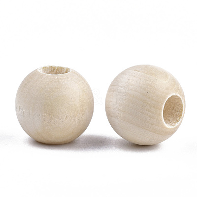Unfinished Wood Beads X-WOOD-Q038-25mm-1