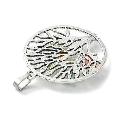 Antique Silver Tone Alloy Pendants PALLOY-JF02361-03-1