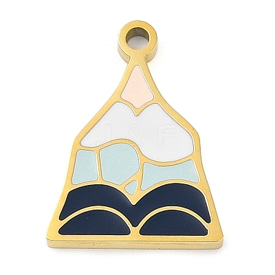 304 Stainless Steel Pendants STAS-F315-05G-1