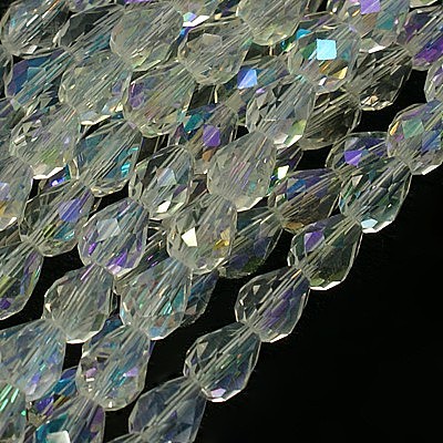 Electroplate Glass Bead Strands X-EGLA-E010-5x7mm-AB01-1