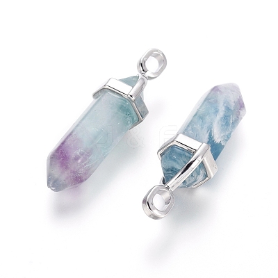 Natural Fluorite Double Terminated Pointed Pendants X-G-F295-05I-1