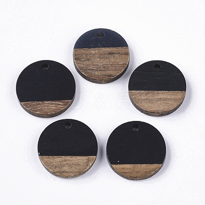 Resin & Walnut Wood Pendants X-RESI-S358-02C-08-1-1