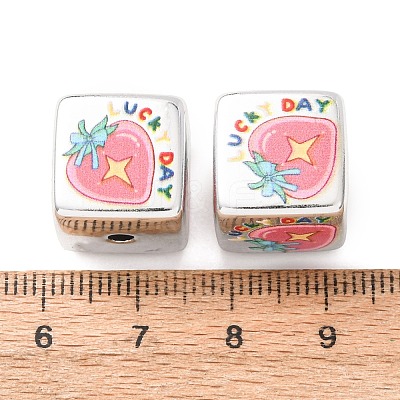 Printed Plating Acrylic Beads AC-CBA655C-17A-1