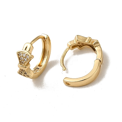 KC Gold Plated Brass Micro Pave Cubic Zirconia Hoop Earring EJEW-L271-01KCG-11-1
