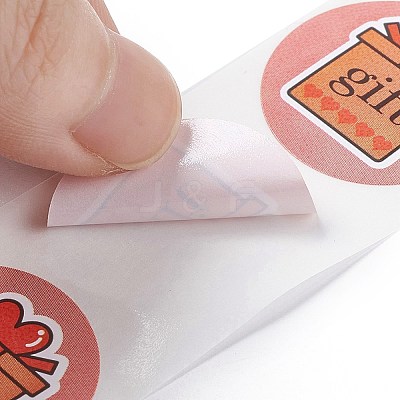 2 Colors Paper Gift Sticker Rolls STIC-E001-12-1