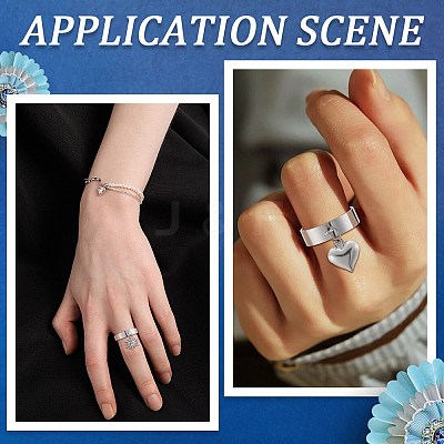 DIY Charm Finger Ring Making Kit DIY-SC0023-61-1