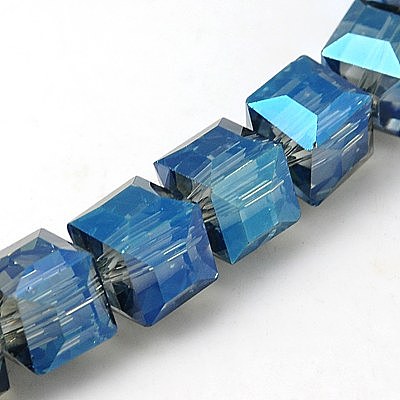 Electorplated Glass Beads EGLA-E006-3L-1