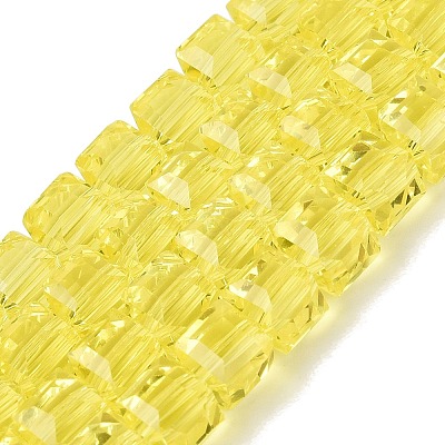 Transparent Glass Beads Strands GLAA-R041-8x8mm-A01-1