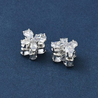 Brass Micro Pave Cubic Zirconia Beads KK-S336-13S-A-1