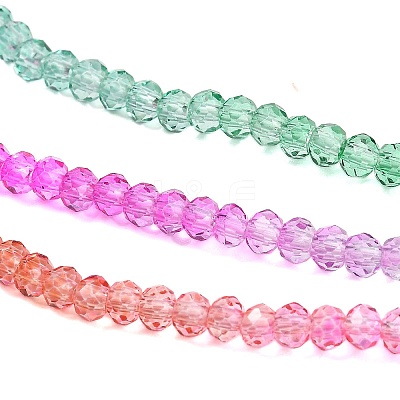 Transparent Painted Glass Beads Strands DGLA-A034-T1mm-A03-1