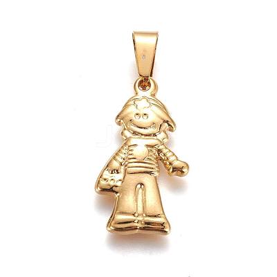 304 Stainless Steel Pendants STAS-L222-39G-1