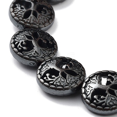 Non-Magnetic Synthetic Hematite Beaded Stretch Bracelets BJEW-H589-01E-1