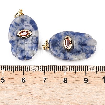 Natural Blue Spot Jasper Pendants G-Z134-05D-1