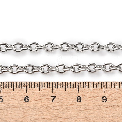 304 Stainless Steel Cable Chain Necklaces for Women Men STAS-M102-69P-1