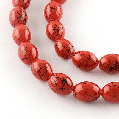 Baking Paint Drawbench Glass Bead Strands GLAD-S080-8x11-83-1