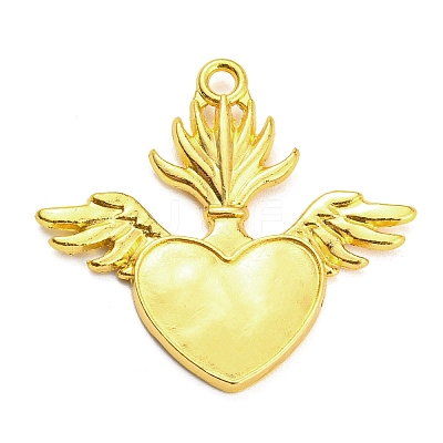 Alloy Rhinestone Settings Pendant PALLOY-H132-02G-14-1