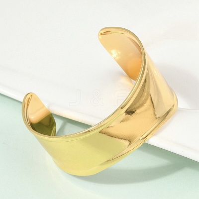 304 Stainless Steel Cuff Bangles for Women BJEW-Z097-10G-1