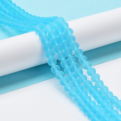 Transparent Glass Beads Strands EGLA-A034-T4mm-MD08-1
