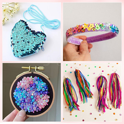 120G 6 Colors Plastic Sequins Beads PVC-TA0001-05A-1