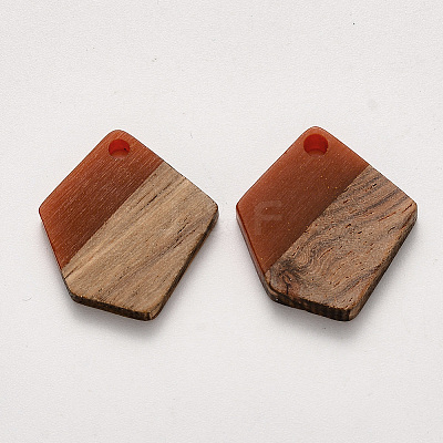 Resin & Walnut Wood Pendants LS-X-RESI-S384-003A-A01-1