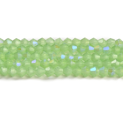 Imitation Jade Electroplate Glass Beads Strands GLAA-F029-J4mm-D01-1