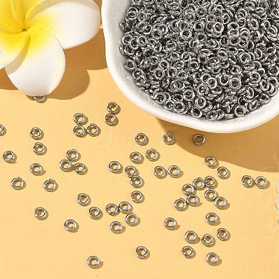 Tarnish Resistant 304 Stainless Steel Open Jump Rings STAS-E067-07-4mm-1