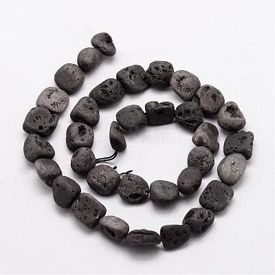 Electroplated Natural Quartz Beads Strands G-K109-03-F-1