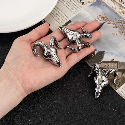 Cattle Skull 304 Stainless Steel Big Pendants STAS-M206-100AS-1