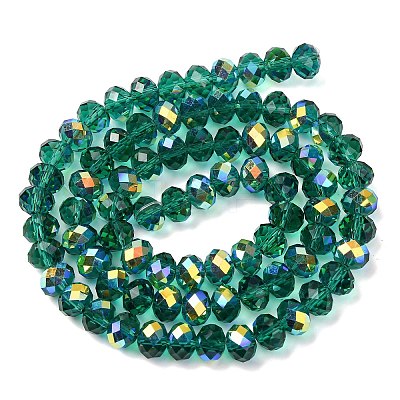 Electroplate Transparent Glass Beads Strands EGLA-A046-01C-23-1
