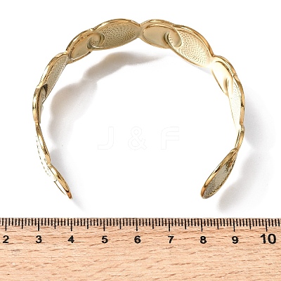 304 Stainless Steel Cuff Bangles for Women BJEW-T030-01G-1