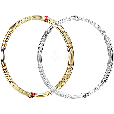 2Pcs 2 Colors Brass Wire FIND-BC0003-77-1