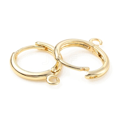 Brass Huggie Hoop Earring Finding X-KK-C024-17KCG-1