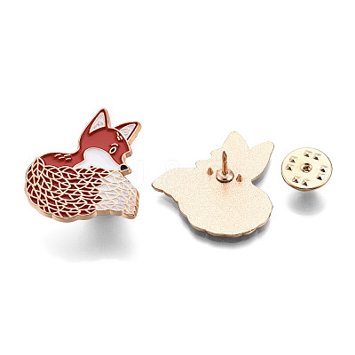 Fox Shape Enamel Pin JEWB-N007-250-1