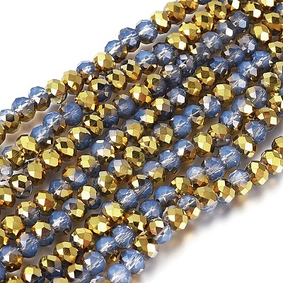 Electroplate Glass Beads Strands EGLA-A034-J4mm-O01-1