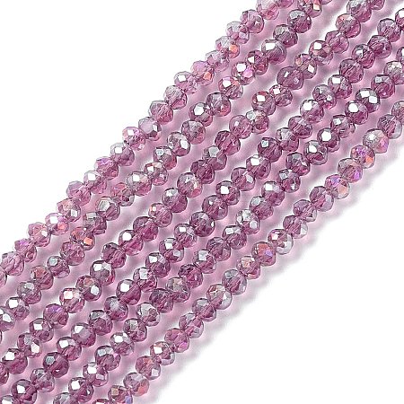 Electroplate Glass Beads Strands X-EGLA-R048-2mm-11-1