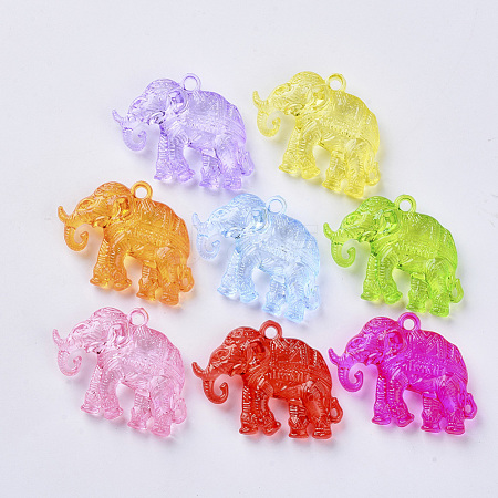 Transparent Acrylic Pendants TACR-T012-02-1