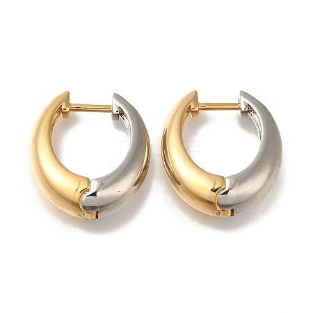 Rack Plating Brass Hoop Earrings EJEW-C101-06GP-1