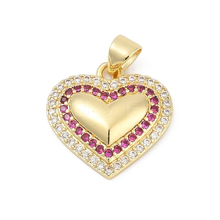 Brass Micro Pave Cubic Zirconia Pendants KK-D317-085G-1