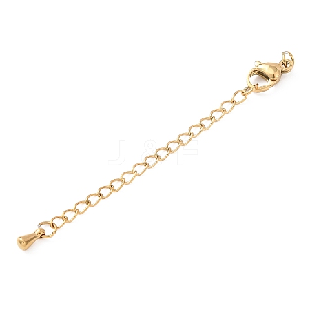 304 Stainless Steel Curb Chain Extender X-STAS-G383-06G-1