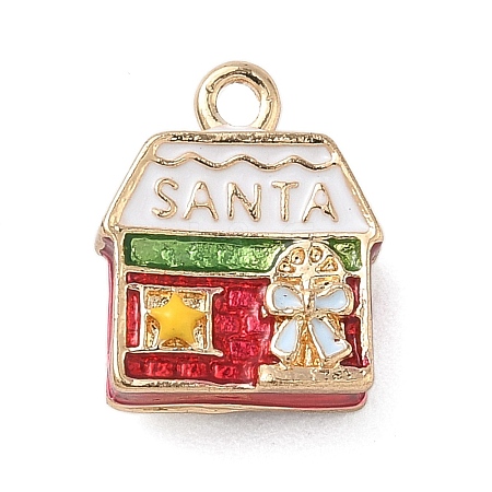 Christmas Alloy Enamel Charms ENAM-F156-01G-06-1